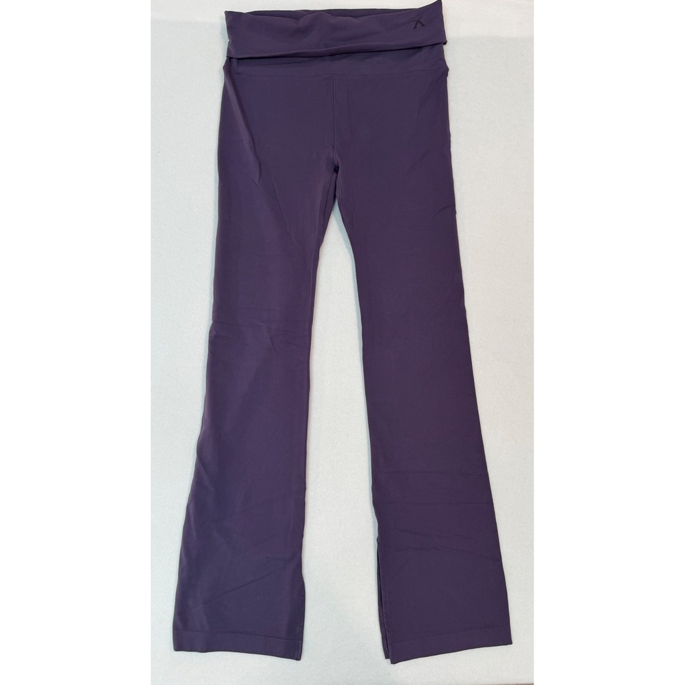 Savage X Fenty Purple Foldover Waist Flare Leg Yoga Pants Medium